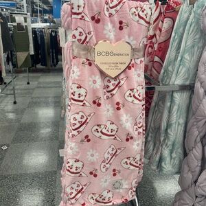 BCBGeneration Pink Cherry Cowgirl Plush Throw Blanket
